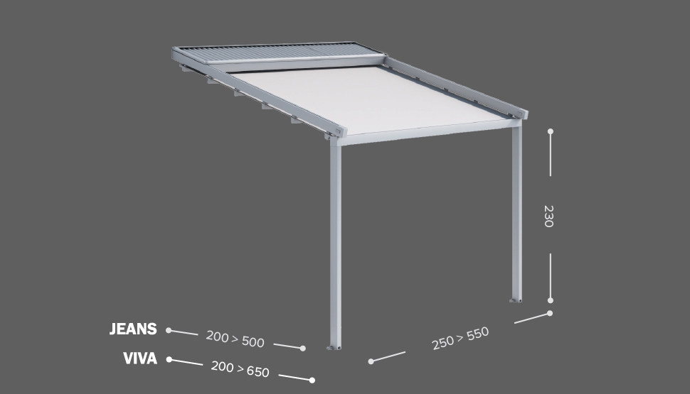 JEANS / VIVA - Stenska izvedba - 1 modulna